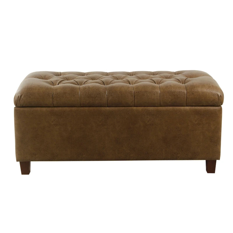 Copper Grove Button Tufted Storage Bench