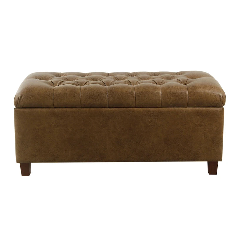 Copper Grove Button Tufted Storage Bench