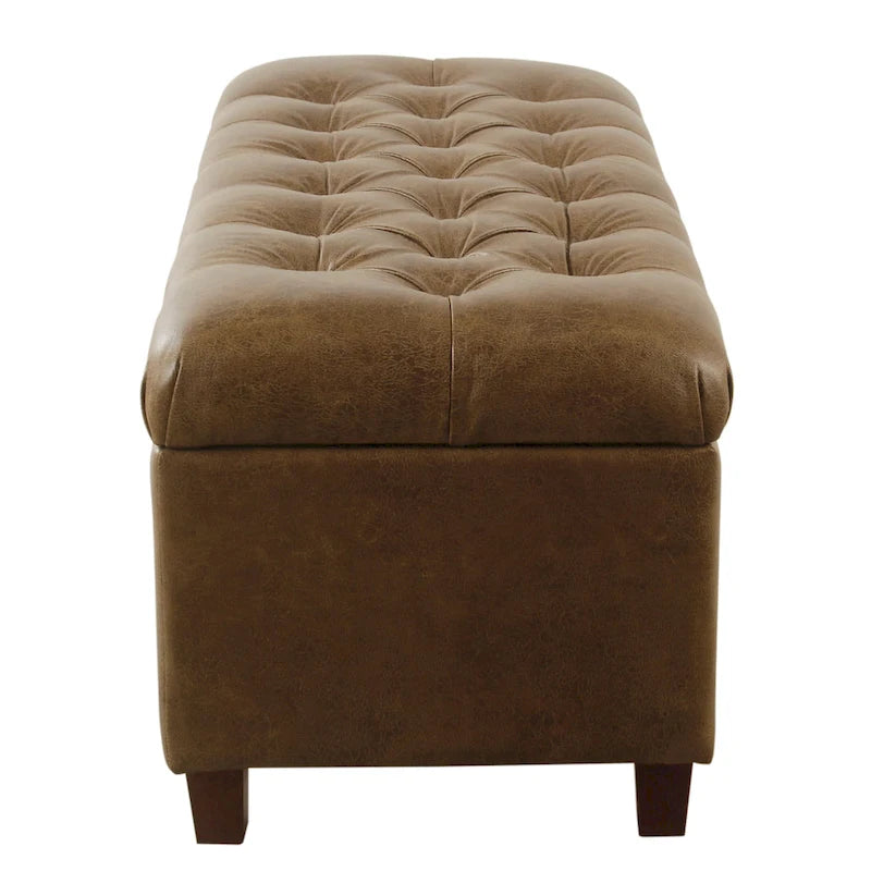 Copper Grove Button Tufted Storage Bench