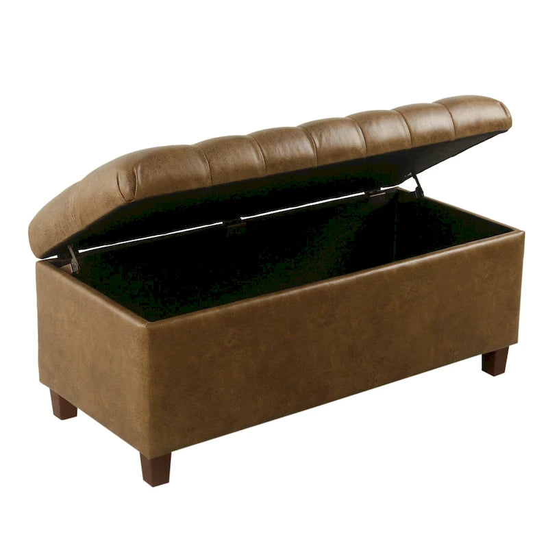 Copper Grove Button Tufted Storage Bench