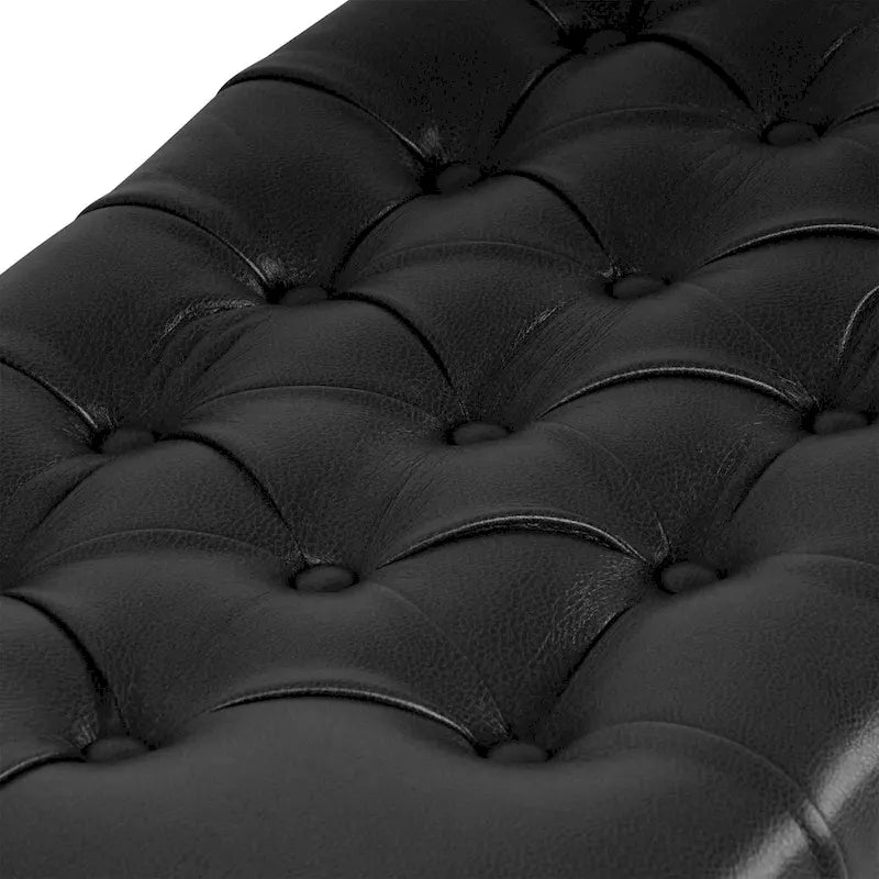 Copper Grove Button Tufted Storage Bench