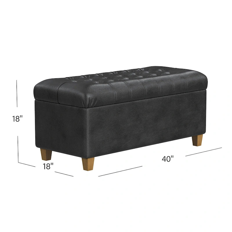 Copper Grove Button Tufted Storage Bench