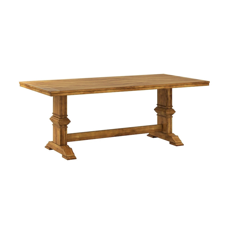 Two-tone Solid Wood Top Dining Table by