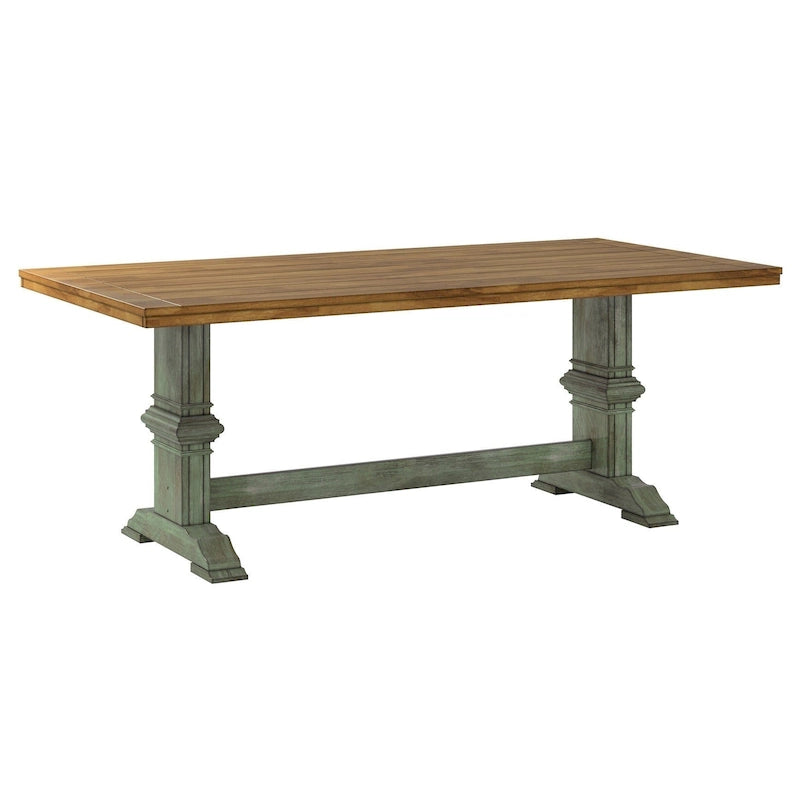 Two-tone Solid Wood Top Dining Table by