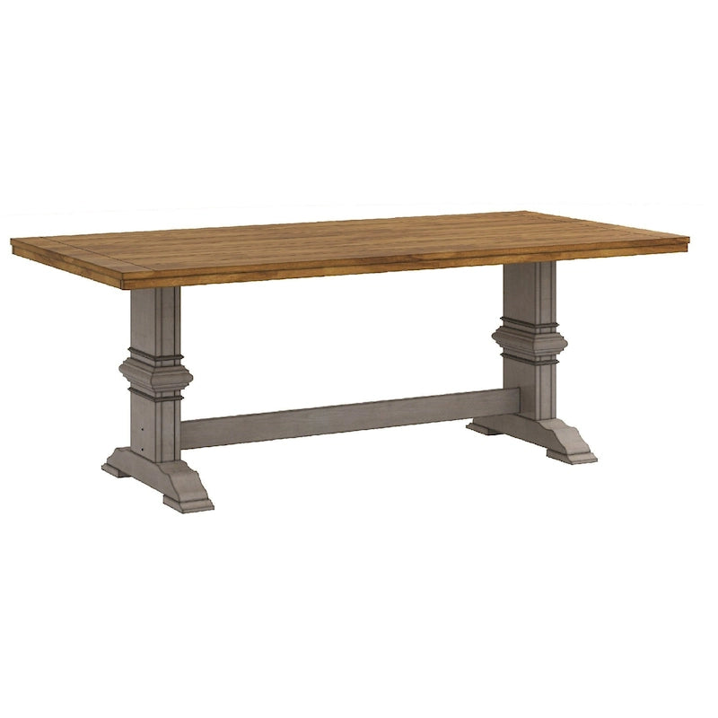 Two-tone Solid Wood Top Dining Table by