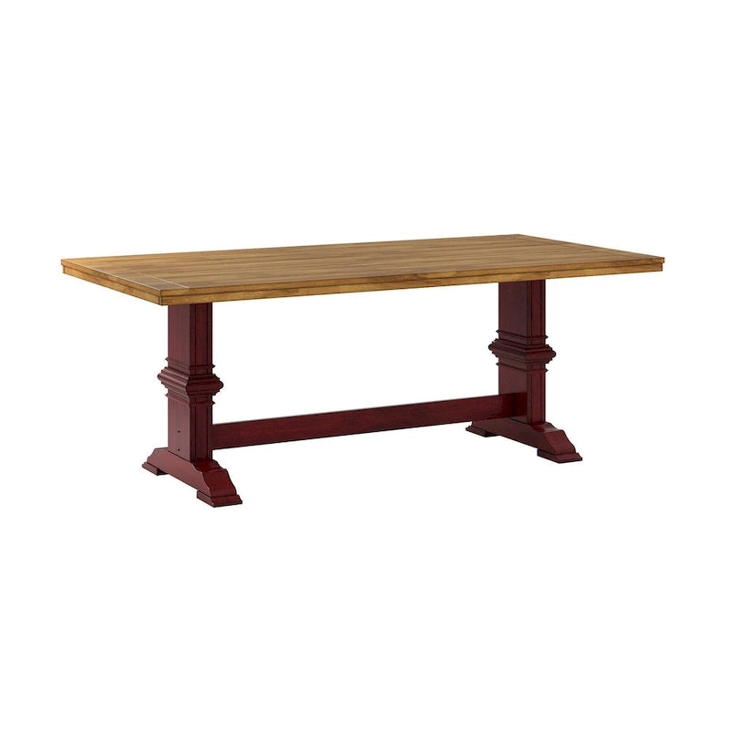 Two-tone Solid Wood Top Dining Table by