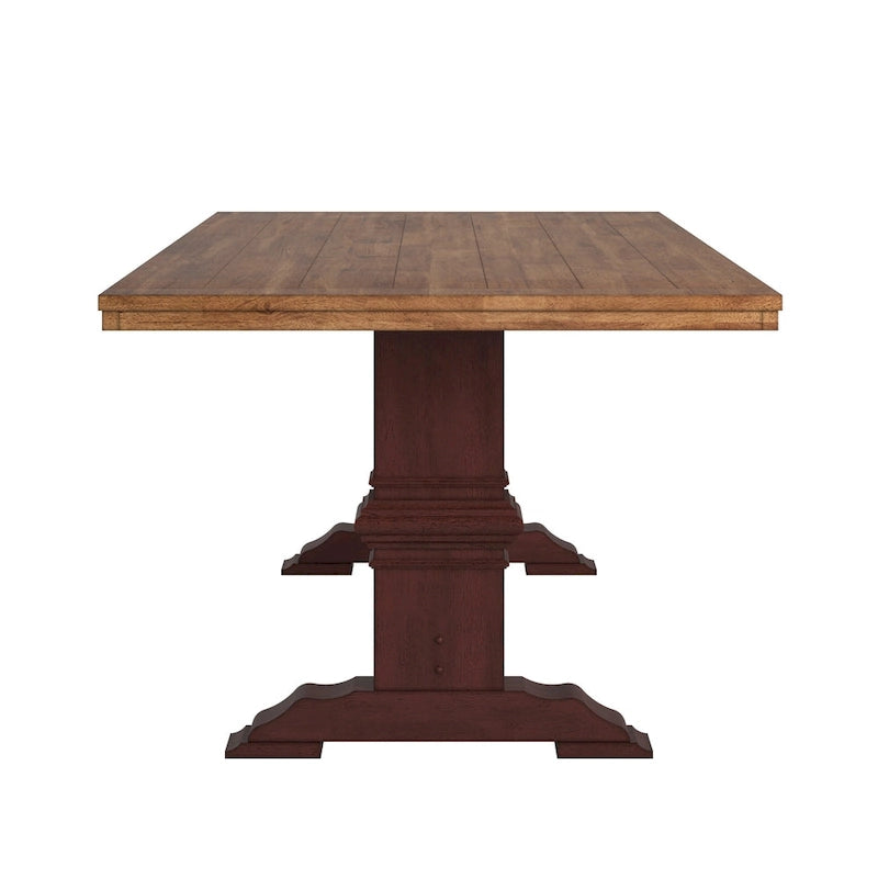 Two-tone Solid Wood Top Dining Table by