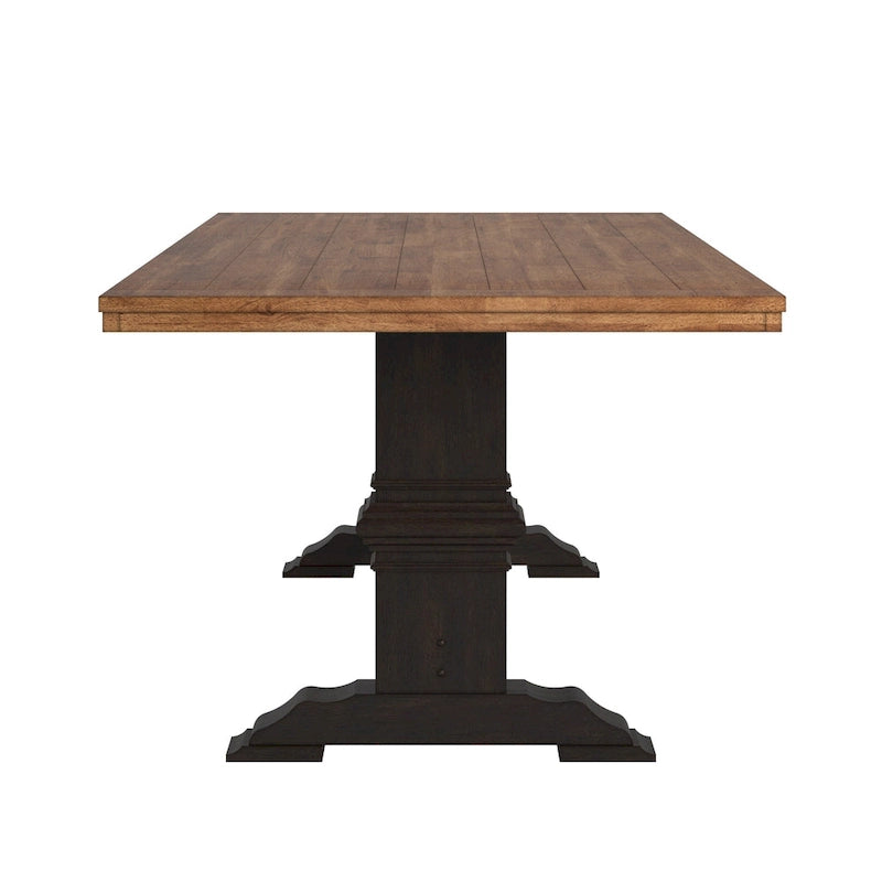 Two-tone Solid Wood Top Dining Table by