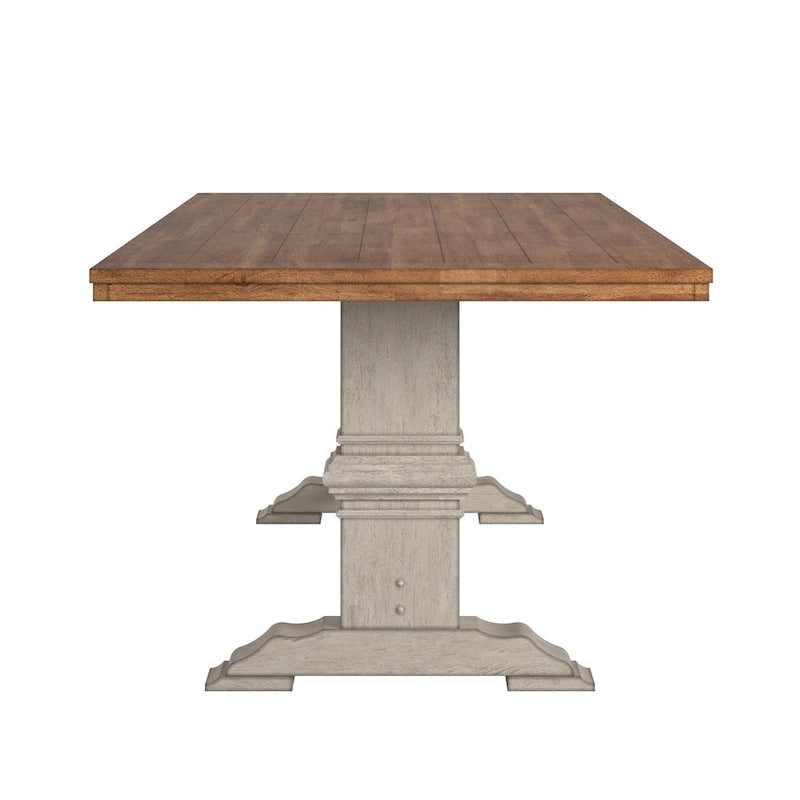 Two-tone Solid Wood Top Dining Table by