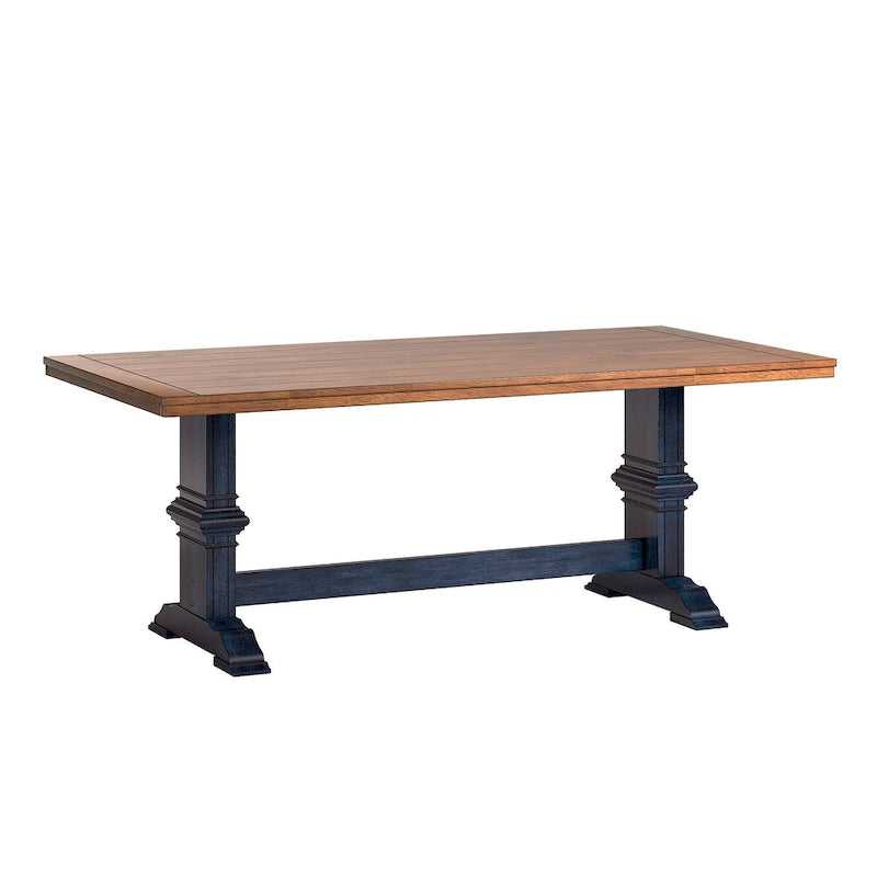 Two-tone Solid Wood Top Dining Table by