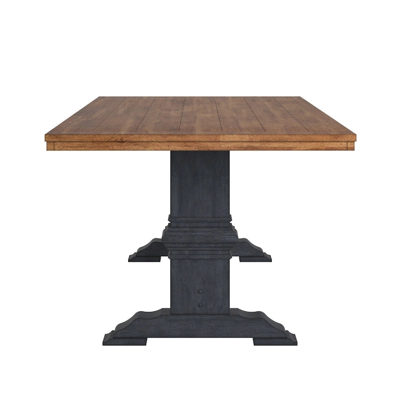 Two-tone Solid Wood Top Dining Table by