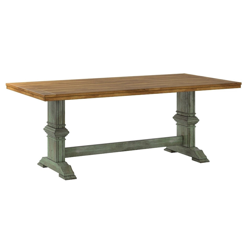 Two-tone Solid Wood Top Dining Table by