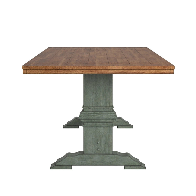 Two-tone Solid Wood Top Dining Table by