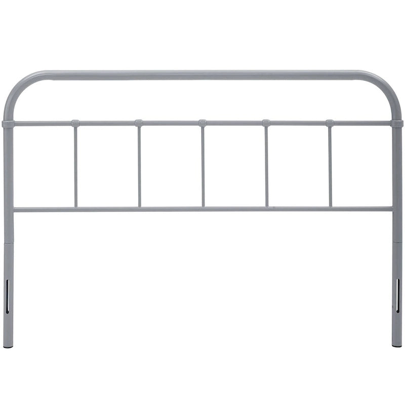 Classic King Size Grey Metal Headboard