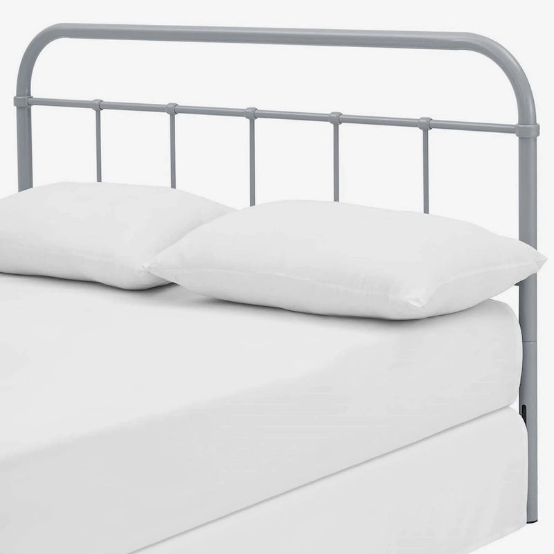 Classic King Size Grey Metal Headboard
