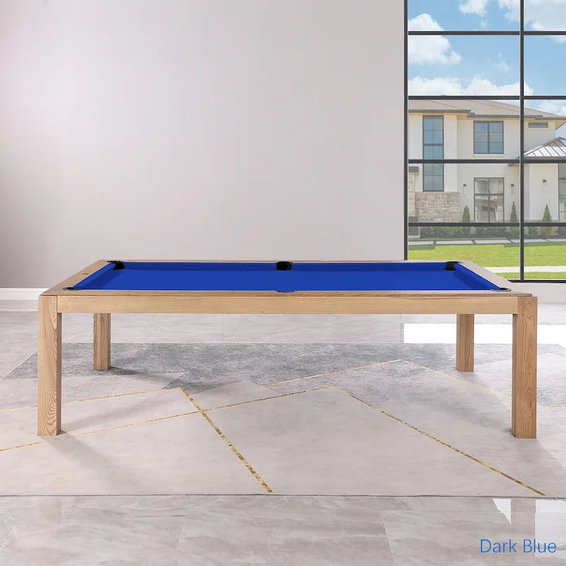 Olivia 8ft Vintage Ash Billiard Slate Pool Table with Dining Top