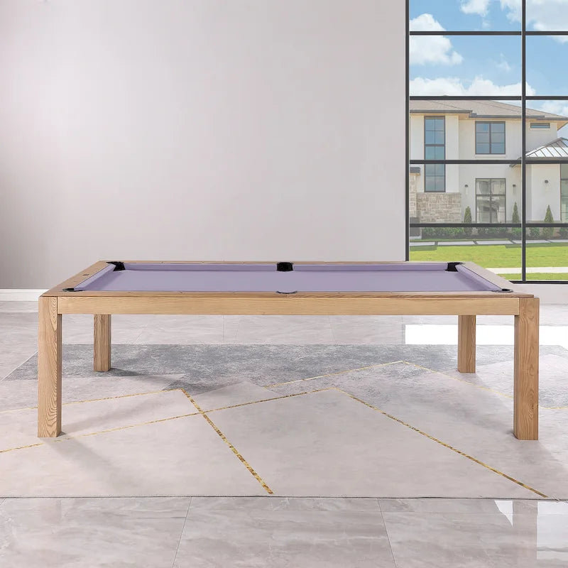 Olivia 8ft Vintage Ash Billiard Slate Pool Table with Dining Top