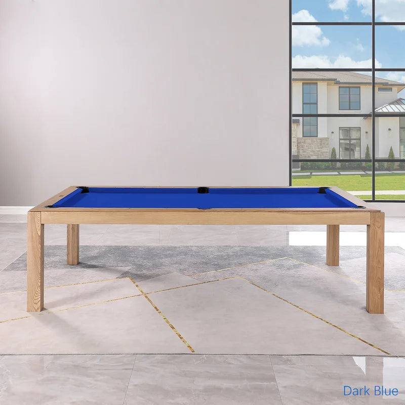 Olivia 8ft Vintage Ash Billiard Slate Pool Table with Dining Top