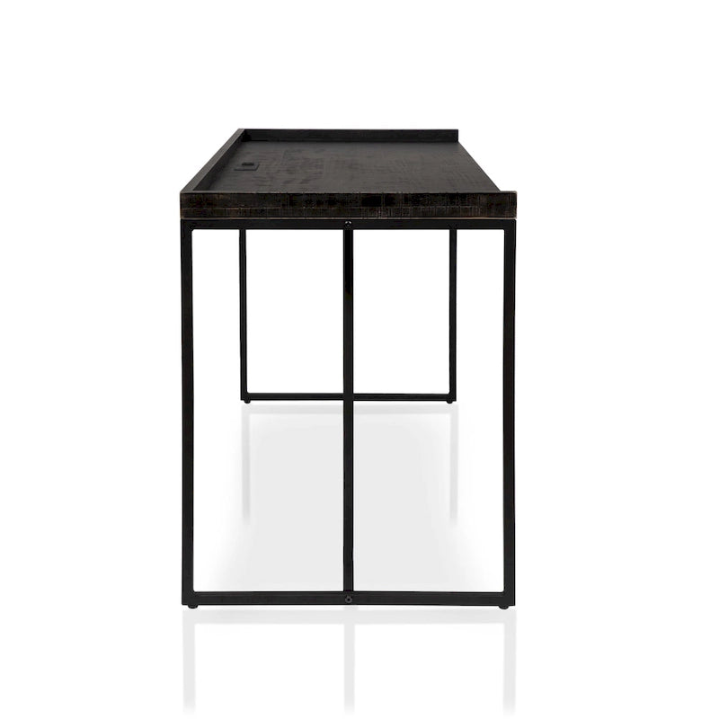 59-inch Metal Computer Desk with USBs by