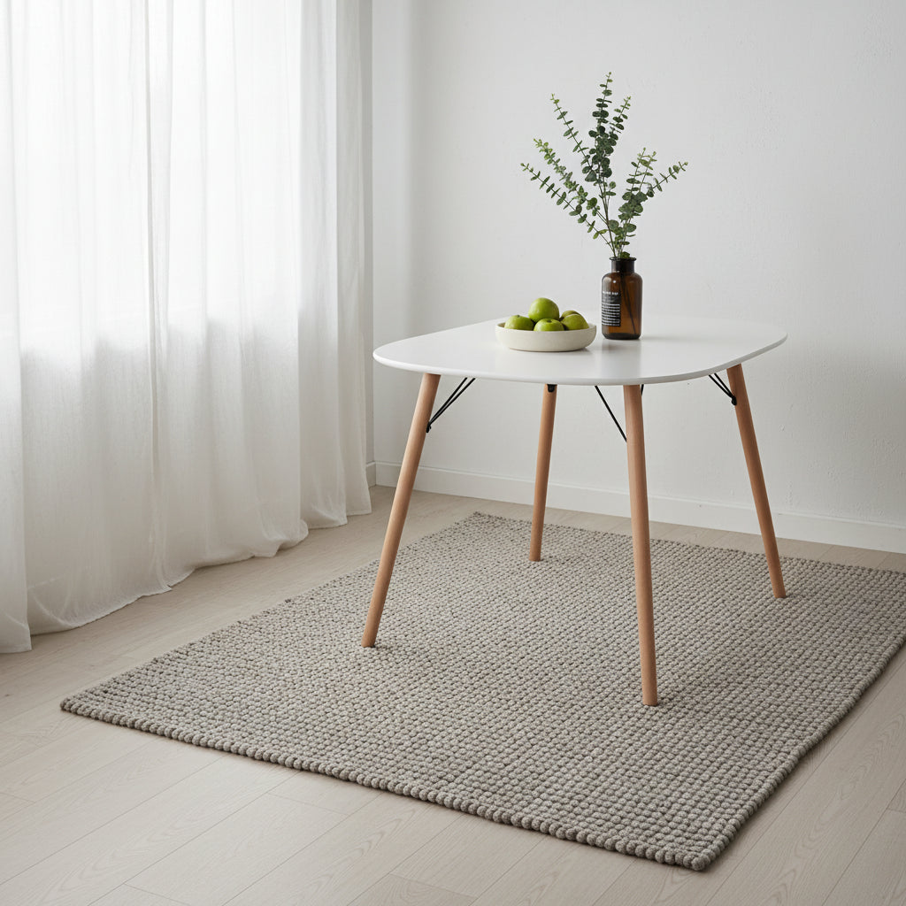 HomyLin 47.2 White Rectangular Dining Table for 4-6 People