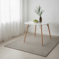 HomyLin 47.2 White Rectangular Dining Table for 4-6 People
