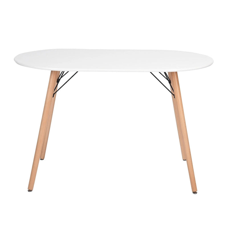 47.2 White Rectangular Dining Table for 4-6 People