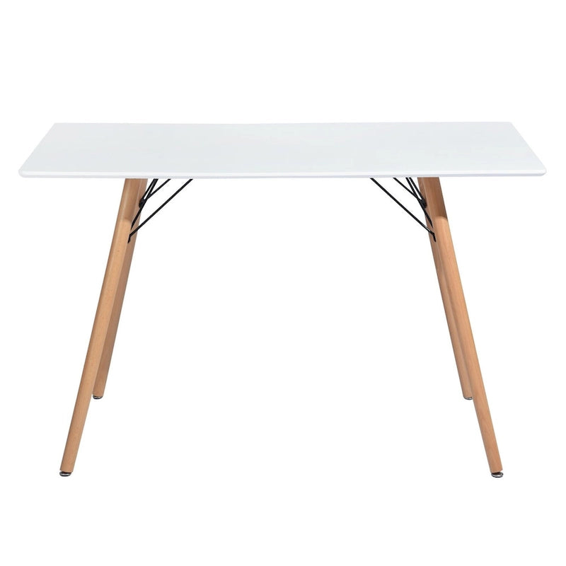 47.2 White Rectangular Dining Table for 4-6 People