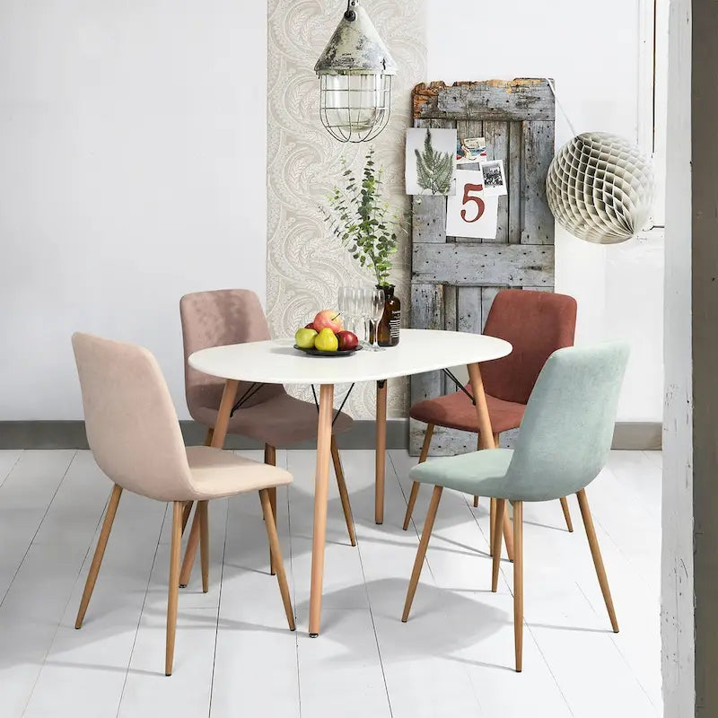 47.2 White Rectangular Dining Table for 4-6 People