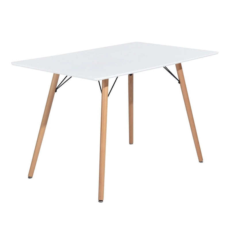47.2 White Rectangular Dining Table for 4-6 People