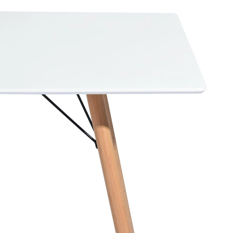 47.2 White Rectangular Dining Table for 4-6 People