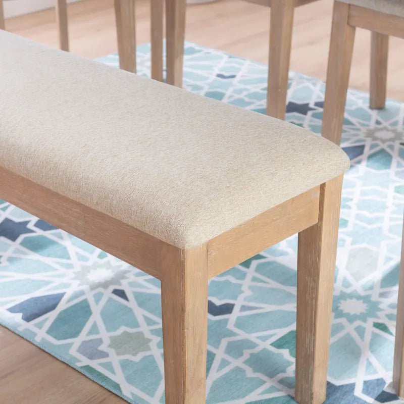 Dolan Farmhouse Solid Wood Dining Bench