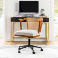 Modern Rattan Swivel Height Adjustment Office Chair by