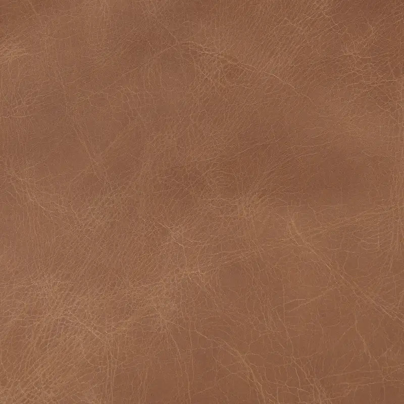 Cognac Brown Genuine Leather w/ Light Brown Solid Beechwood Frame Accent Chair - 27.9W x 34D x 34.4H