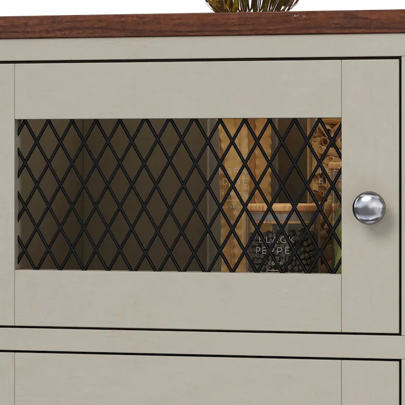 Farmhouse Buffet Cabinet with Storage, 2 Drawers Sideboard for Kitchen Dining Room