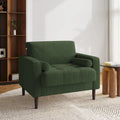 Modern Corduroy Wide Accent Chair with Pillows