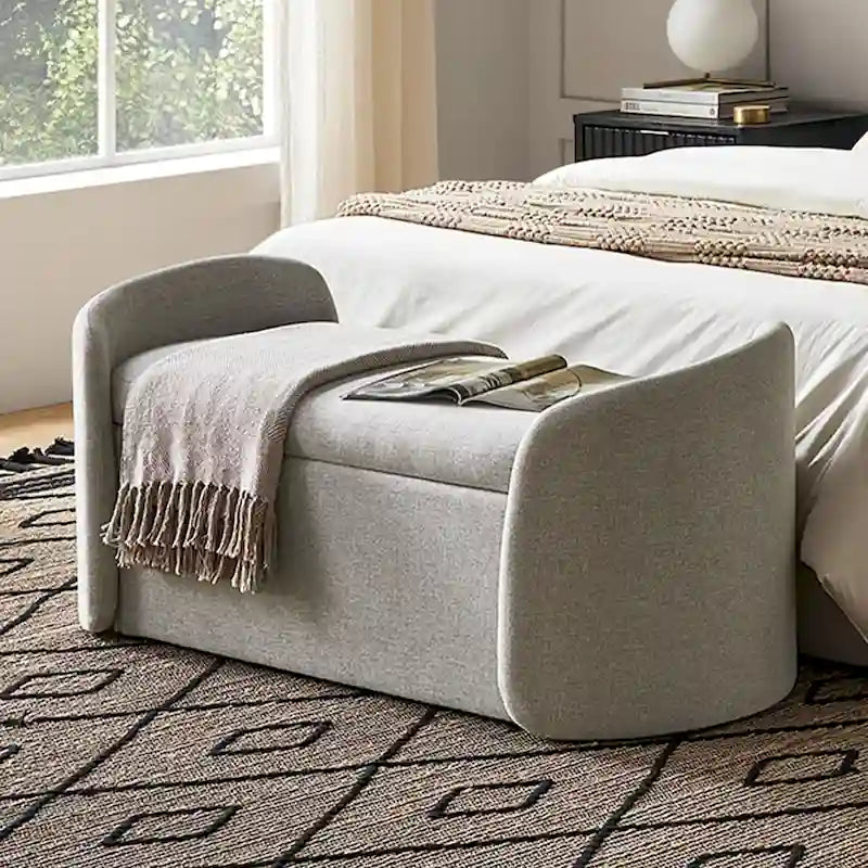 51 Ottoman Storage Bench, Entryway Bench with Storage