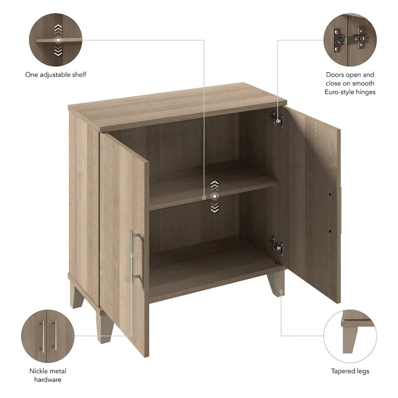 Small Storage Cabinet with Doors & Shelves