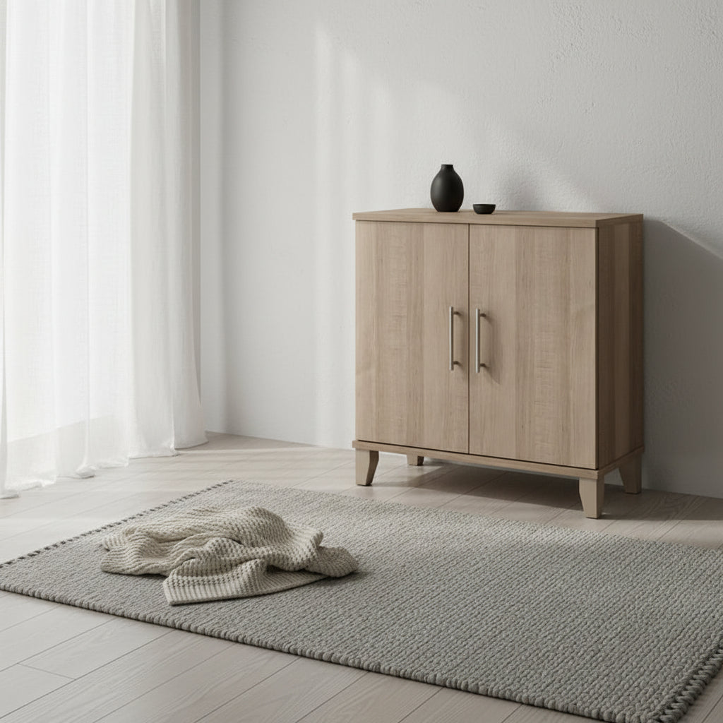 Small Storage Cabinet with Doors & Shelves