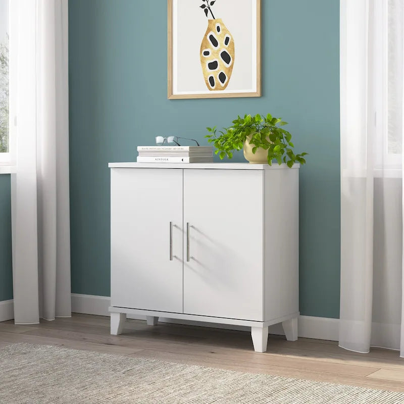 Small Storage Cabinet with Doors & Shelves