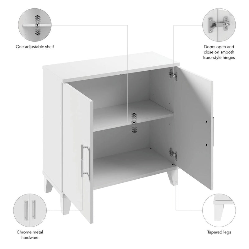 Small Storage Cabinet with Doors & Shelves