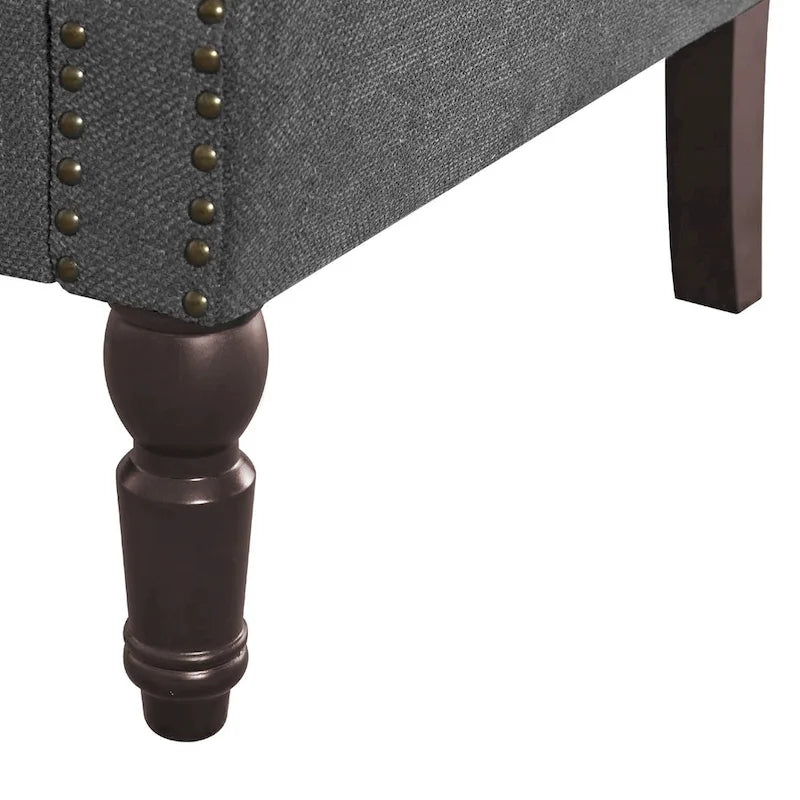 Modern Solid Wood Armchair Upholstered Fabric/Faux Leather Accent Chair for Living Room