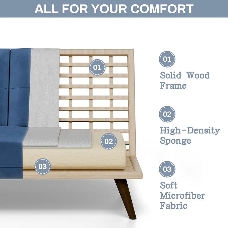 Futon Couch Sofa Bed, Small Sleeper Sofa Chair Loveseat