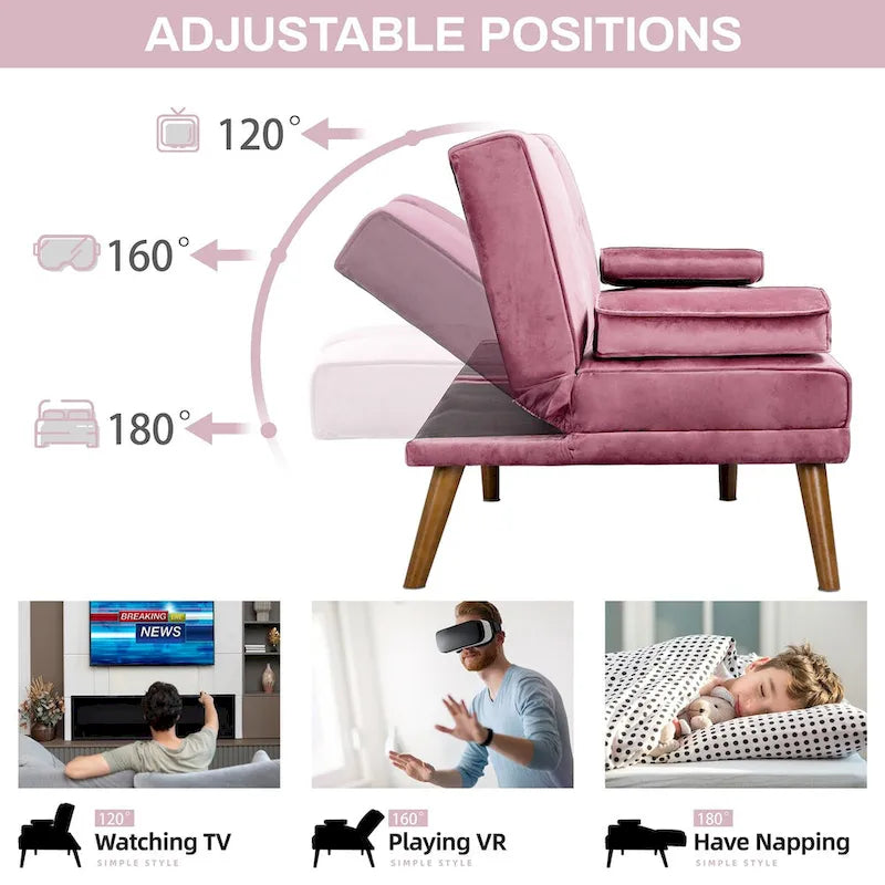 Futon Couch Sofa Bed, Small Sleeper Sofa Chair Loveseat