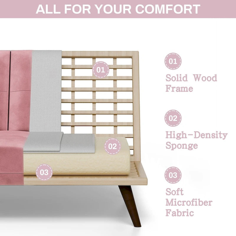 Futon Couch Sofa Bed, Small Sleeper Sofa Chair Loveseat