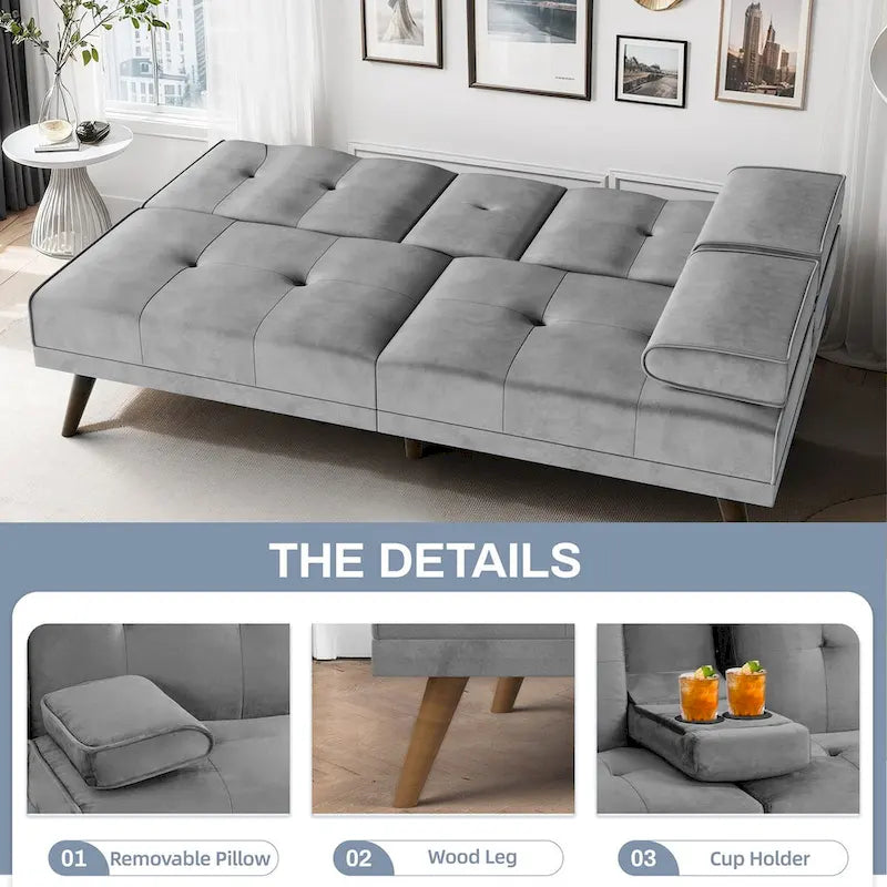 Futon Couch Sofa Bed, Small Sleeper Sofa Chair Loveseat
