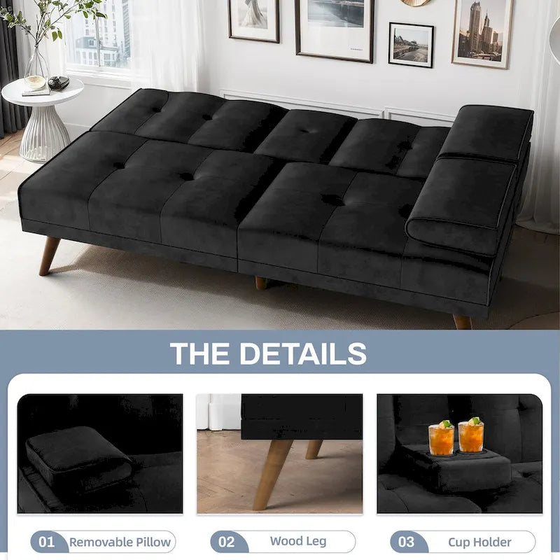 Futon Couch Sofa Bed, Small Sleeper Sofa Chair Loveseat