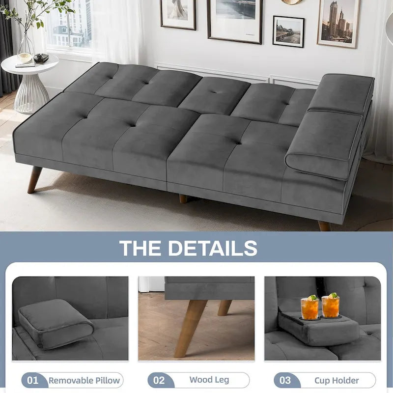 Futon Couch Sofa Bed, Small Sleeper Sofa Chair Loveseat