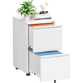 2 Drawer Metal Locking Office Mobile File Cabinet Rolling Storage Cabinet for Home Office