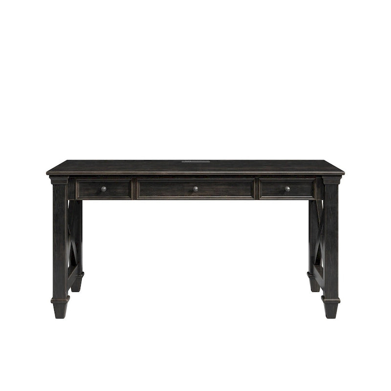 Traditional Wood Writing Desk, Dark Brown