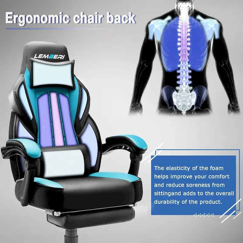 Racing Style Gaming Chair,300 lbs Big and Tall gamer chair High Back Computer Chair